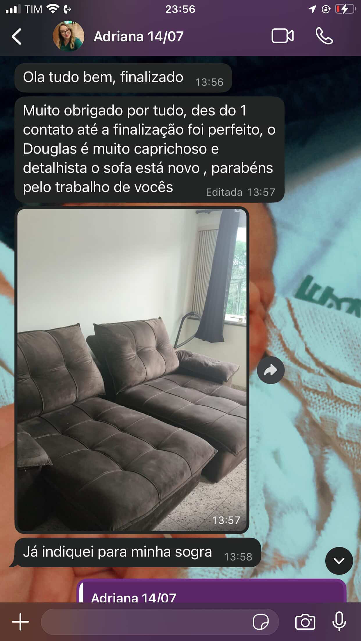 Depoimento de Cliente